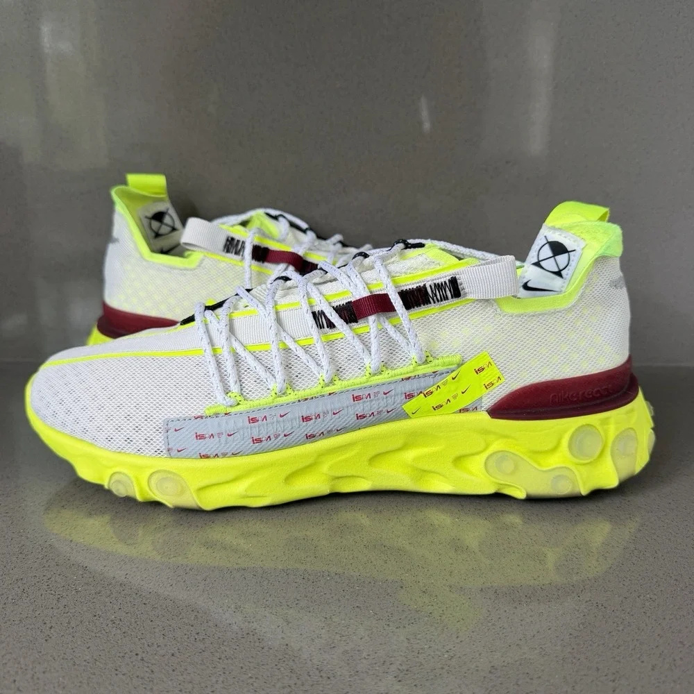 Nike React ISPA WR Platinum Volt Men's Size 11 Running Sneakers CT2692-002